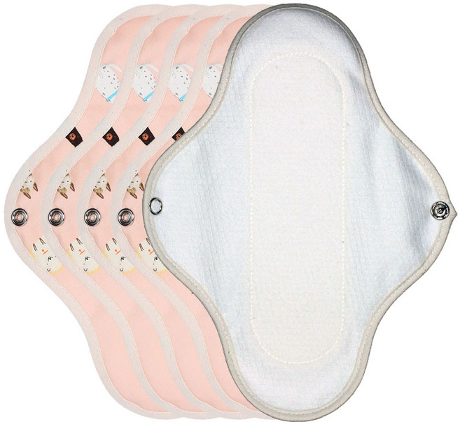 위즐리 면생리대 롱 팬티라이너 방수 댕댕이핑크, 중형, 1개입, 5개