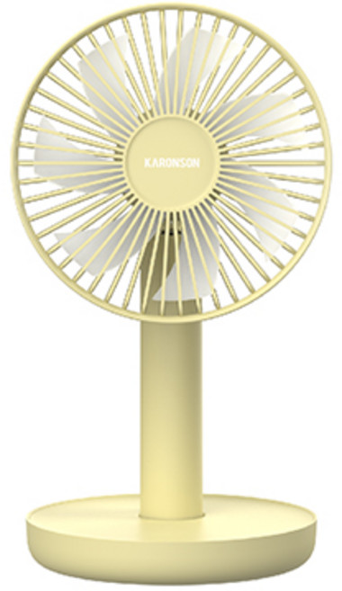 카론슨 AURA 휴대용 탁상 선풍기, KA-FAN AU, 크림 레몬