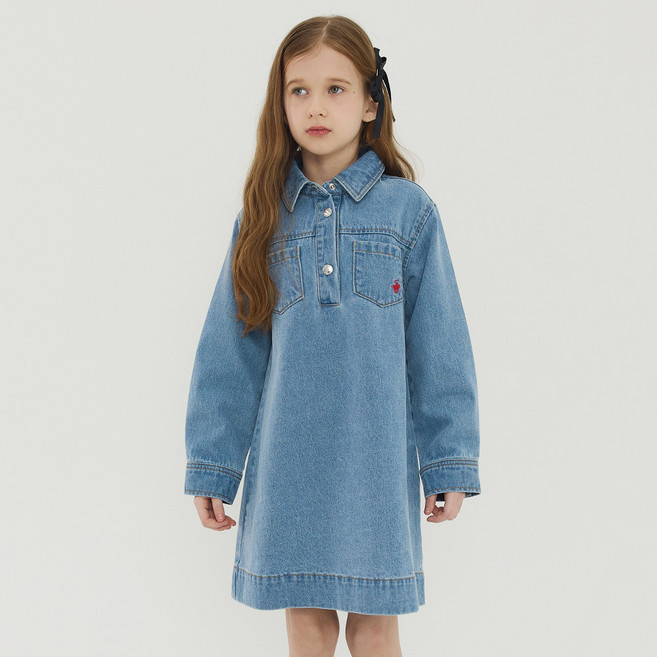 BEVERLY HILLS POLO CLUB 比佛利保羅 兒童Icon丹寧連身裙