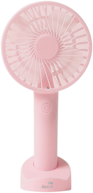 액센 무선 핸디 선풍기 11cm, F31, 핑크