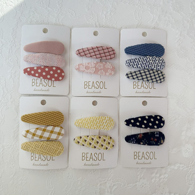BEASOL 多款花紋繽紛色彩髮夾組 15個入