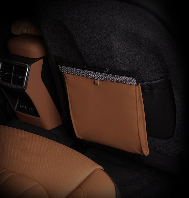 벤딕트 2세대 차량용 LED 쓰레기통 + 봉투 세트 뒷좌석용, 하바나브라운(쓰레기통), 1세트