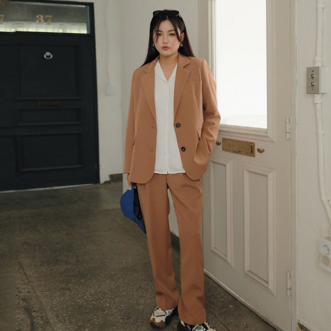 로미스토리 여성용 셋업 데일리 밴딩 슬랙스