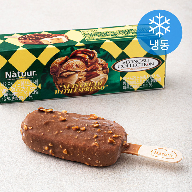 나뚜루 넛츠 크림 위드 에스프레소 바 아이스크림 (냉동), 90ml, 1개입, 1개