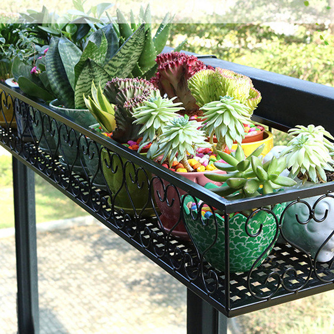 베란다 화분받침대, 블랙, 1단