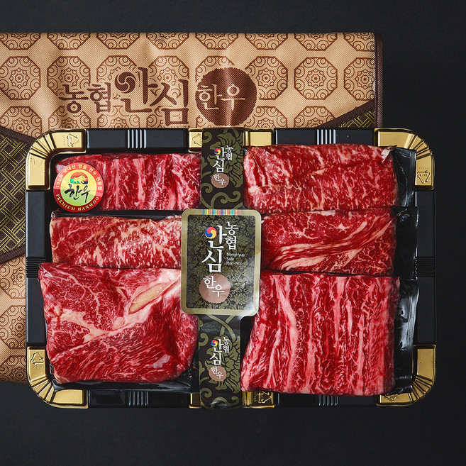 농협안심한우 1++등급 안심특선 22호 1.2kg (등심 200gx2 + 채끝 200gx2 + 갈비살 200gx2) (냉장), 1세트