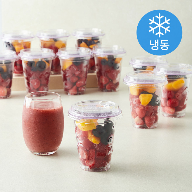 신세계푸드 달콤 허니 딸기 망고 블루베리 스무디 (냉동), 15개, 150g