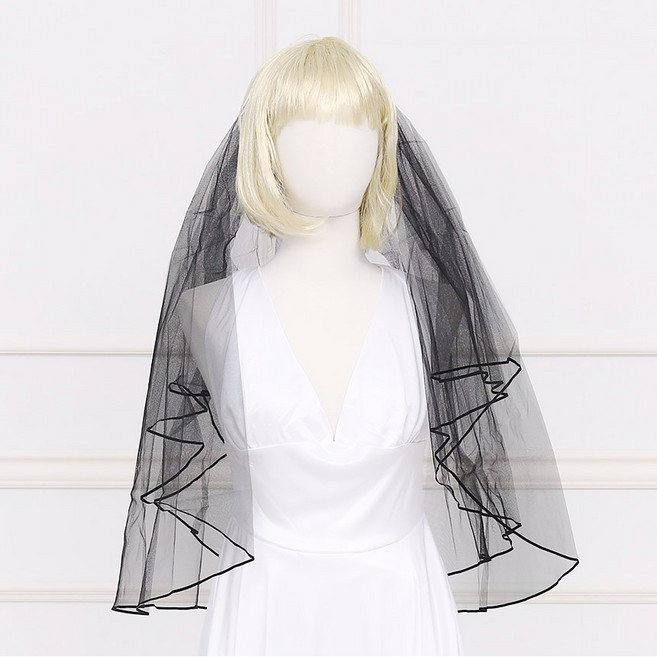 조이파티 베일 면사포, 블랙, 1개