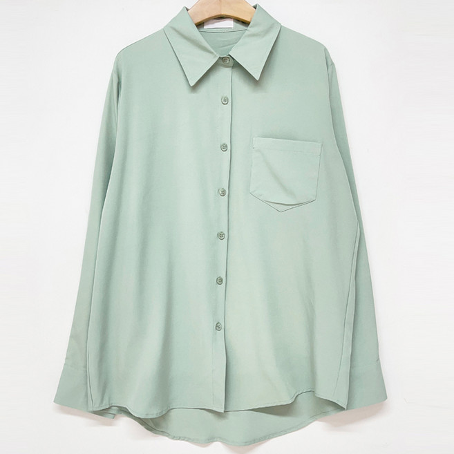 빼빼 여성용 카라넥 링클프리 컬러 블라우스