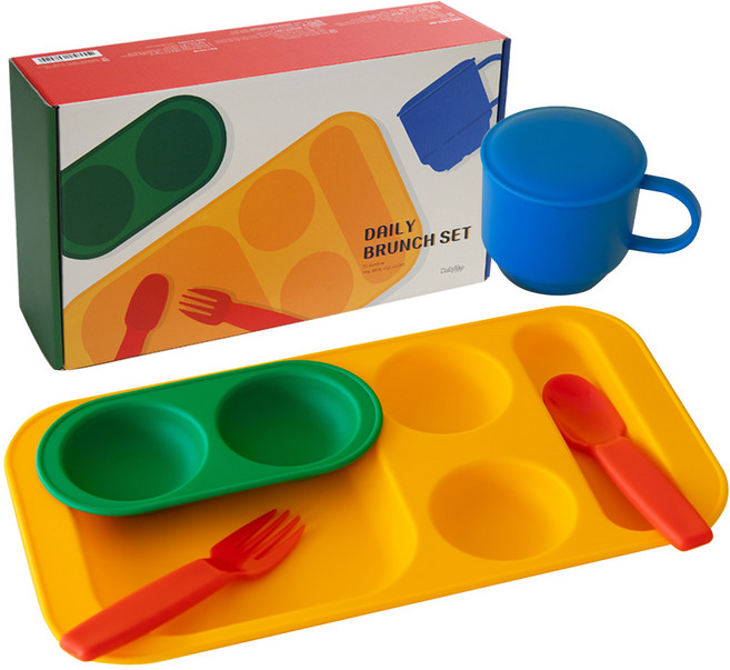 데일리라이크 데일리 브런치 유아동 식판 세트, 레인보우, 브런치세트 5종, 1세트