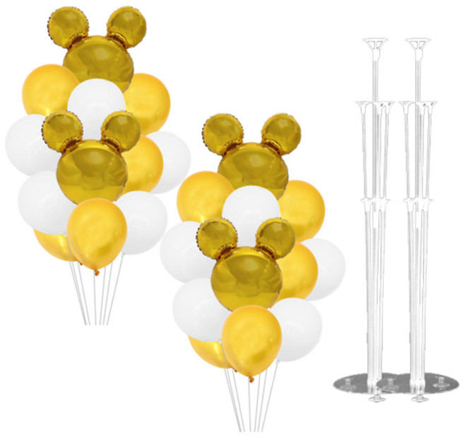 마켓감성 미키 모양 풍선 세트, 골드, 2세트