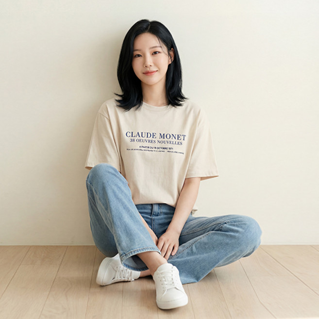 레몬소울 여성용 CLAUDE 반팔 티셔츠