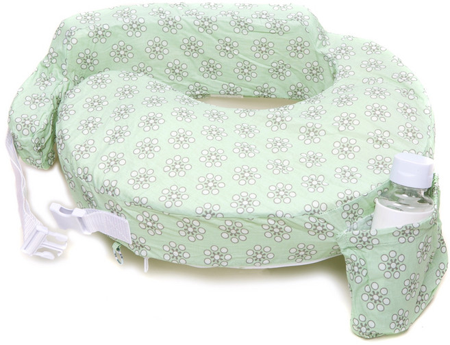 My Brest Friend 餵奶神器全方位護腰可調式哺乳枕 經典款, 鼠尾草綠雛菊, 聚氨酯 + 棉