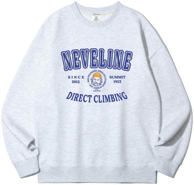 앨빈클로 남녀공용 네베 라인 마운티널스 오버핏 맨투맨 MAR674