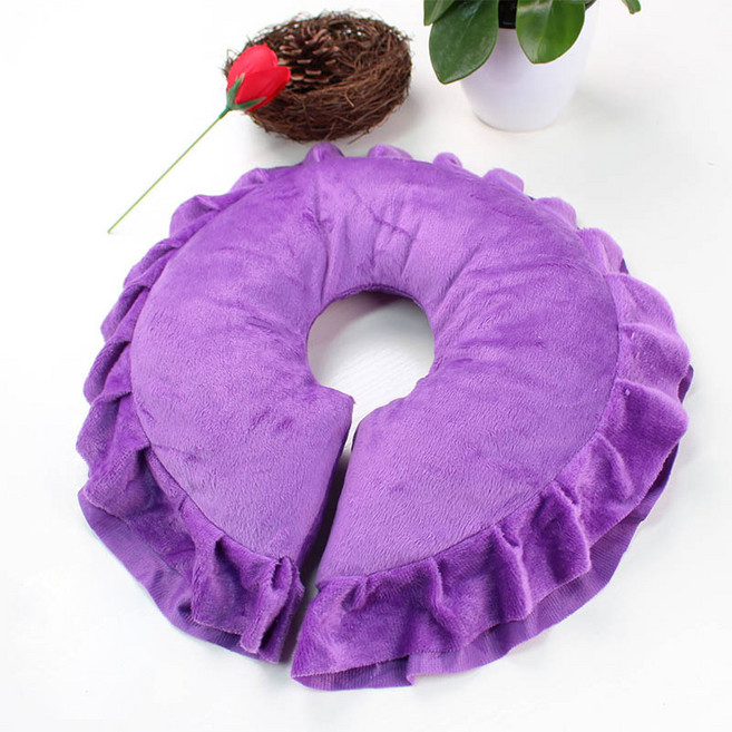 솜 벨벳 마사지 안면 쿠션, 퍼플