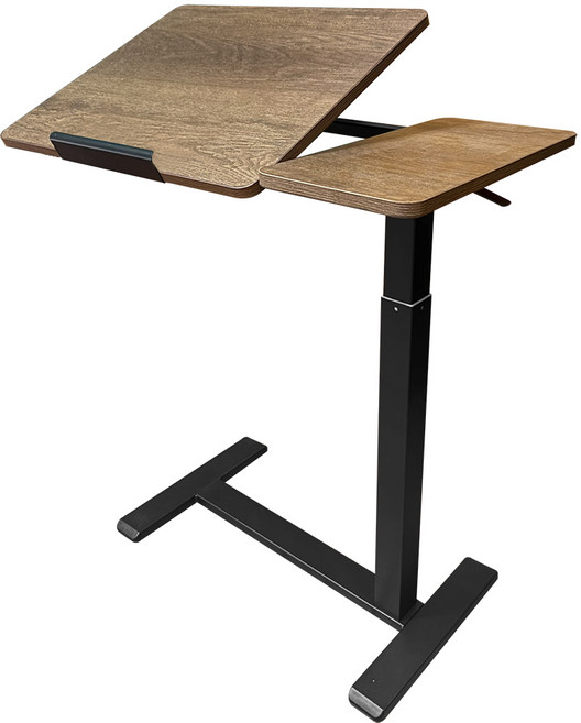 Hampton 漢汀堡 莎莉氣壓可翻升降桌, 棕色 + 黑色