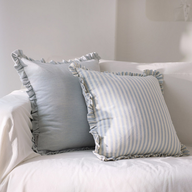 벨라이프 멜란지 프릴 쿠션커버