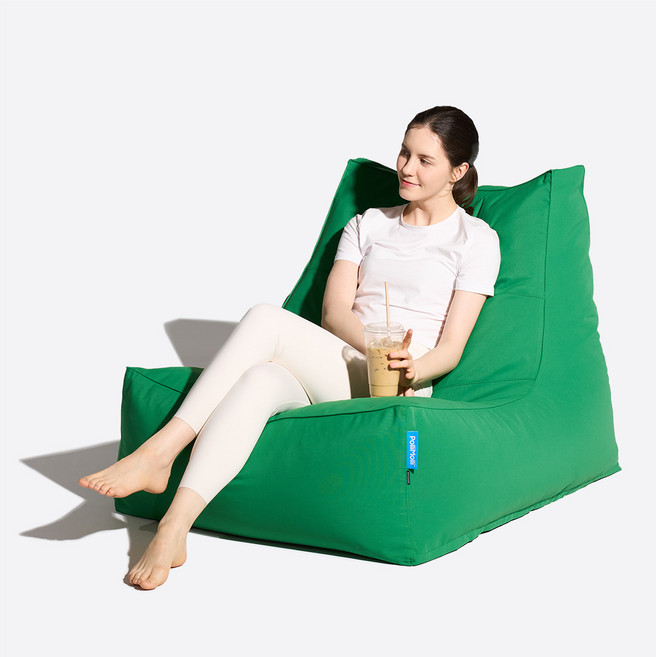 폴리몰리 1인용 대형 빈백 거실 야외 소파, 607P 리프 그린 (풋스툴 별매)
