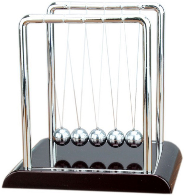 윰스 인테리어 진자운동 데스블 모빌, 실버, 1개