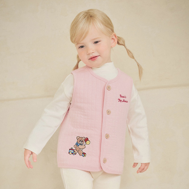 mollimelli 兒童玩具熊三層布料背心