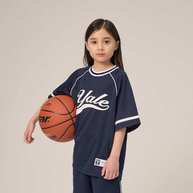 예일키즈 아동용 냉감 통기성 래글런 매쉬 스포티 반팔 티셔츠 YJCTHSD23055