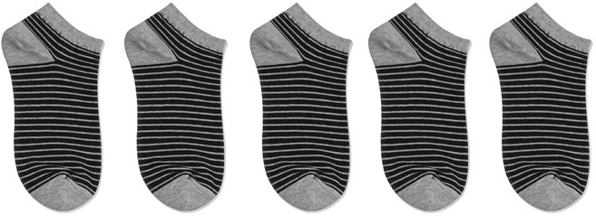 박군 여성용 학생용 PG 까치 링글 발목 양말 5족