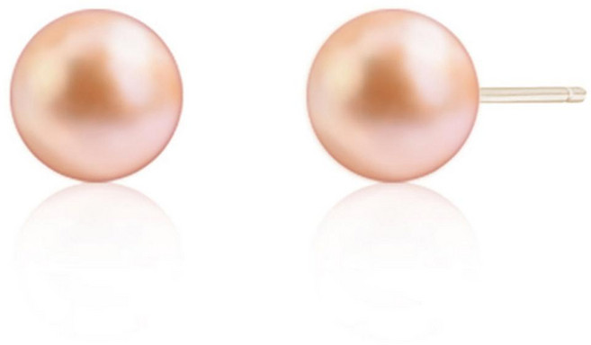 ENCLAIR 女款 淡水 水晶 珍珠 耳環 10mm