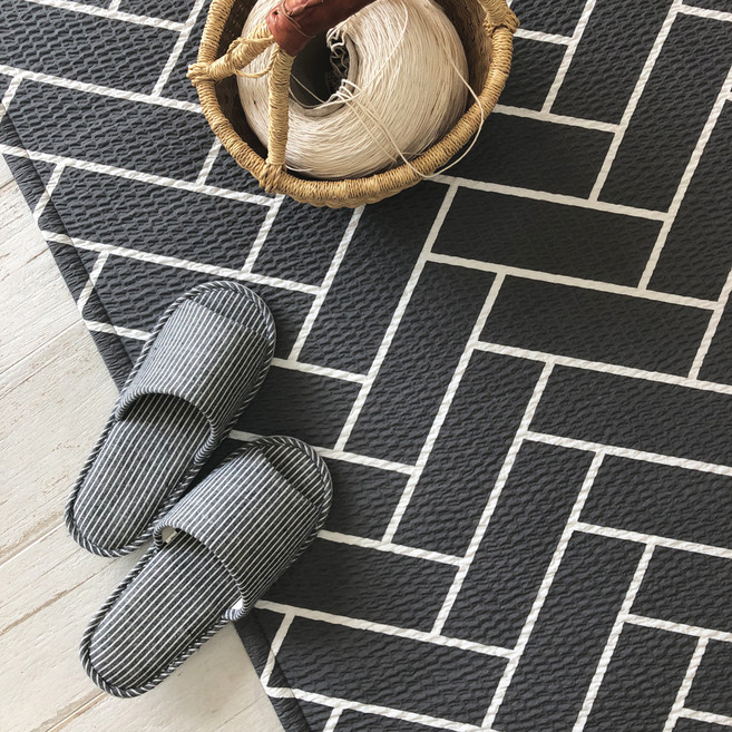 시어서커 냉감 여름 러그 사각