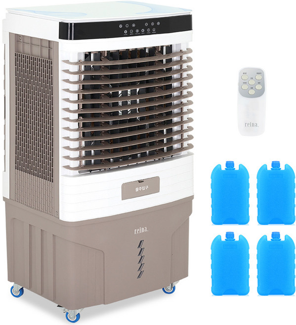 REINA 파워 에어쿨러 리모컨형 대형 냉풍기 80L, RF-60000