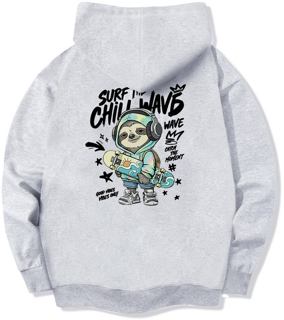 일루소 남녀공용 소프트 특양면 칠웨이브 후드티