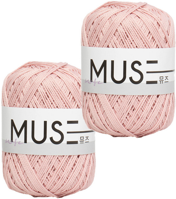 Yarna Muse 編織線 65g, 802 淺粉色, 2個