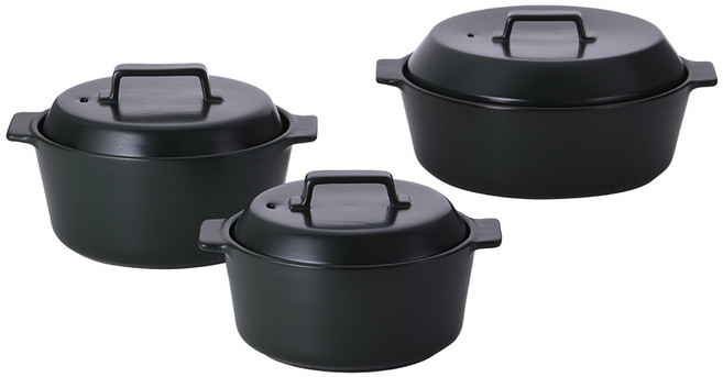 네오플램 내열자기 율 3종, 16cm(158 x 169 x 116 mm), 18cm(178 x 192 x 130 mm), 22cm(230 x 262 x 124 mm), 1세트