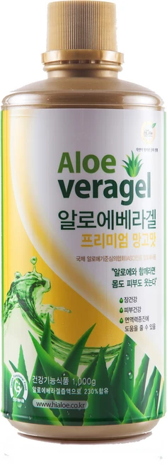 하이알로에 베라겔 프리미엄 망고맛, 1개, 1kg - 쿠팡
