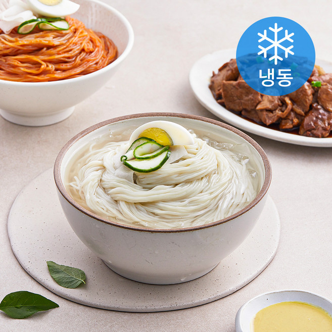외갓집 불고기와 함께 먹는 옥천 물냉면 2인분 + 비빔냉면 2인분 세트 (냉동), 1.906kg, 1박스