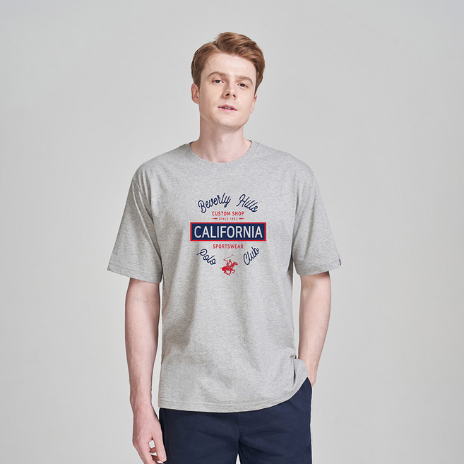 비버리힐스폴로클럽 와인딩 캘리포이나 라운드 반팔 티셔츠 CPS9T47