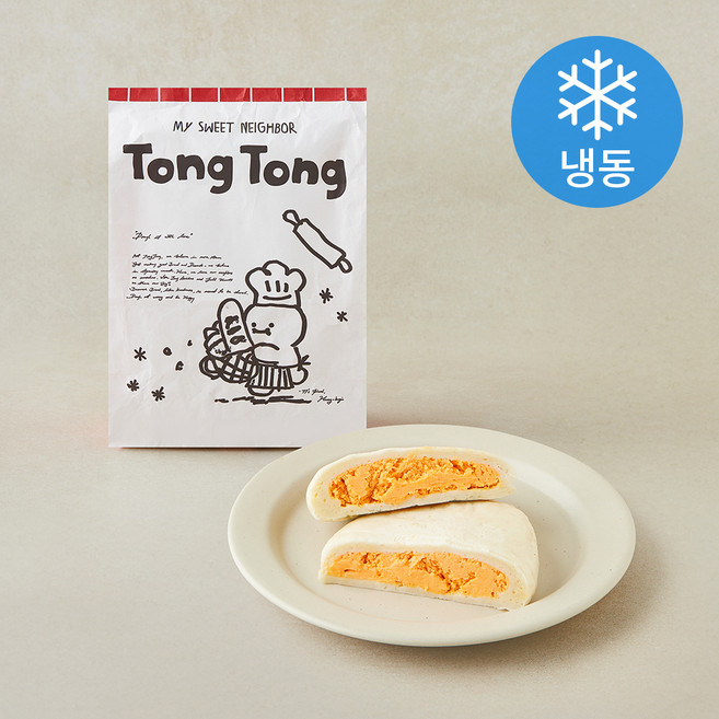 이웃집통통이 황치즈 쫀득빵 (냉동), 180g, 1개, 1개입