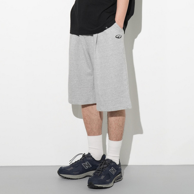 카멜워크 남성용 로고 버뮤다 스웨트 와이드핏 면 반바지