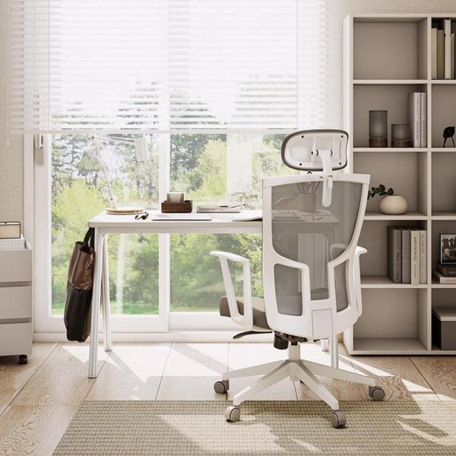 일룸 로이모노 다리형 책상 방문설치, 화이트