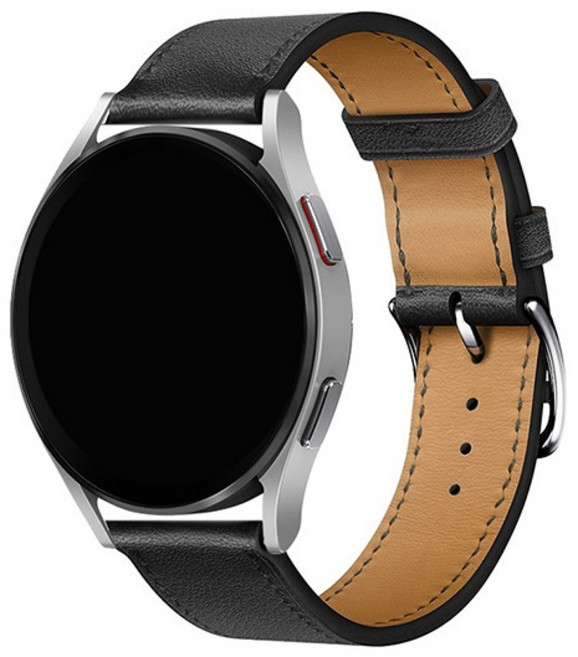모할랩 갤럭시 워치 가죽 클래식 스트랩 밴드 20mm, 블랙