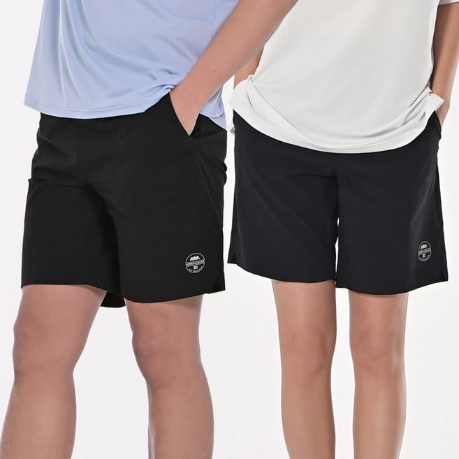 헤링본 루즈핏 커플 래쉬가드 스윔팬츠 AH325, 블랙