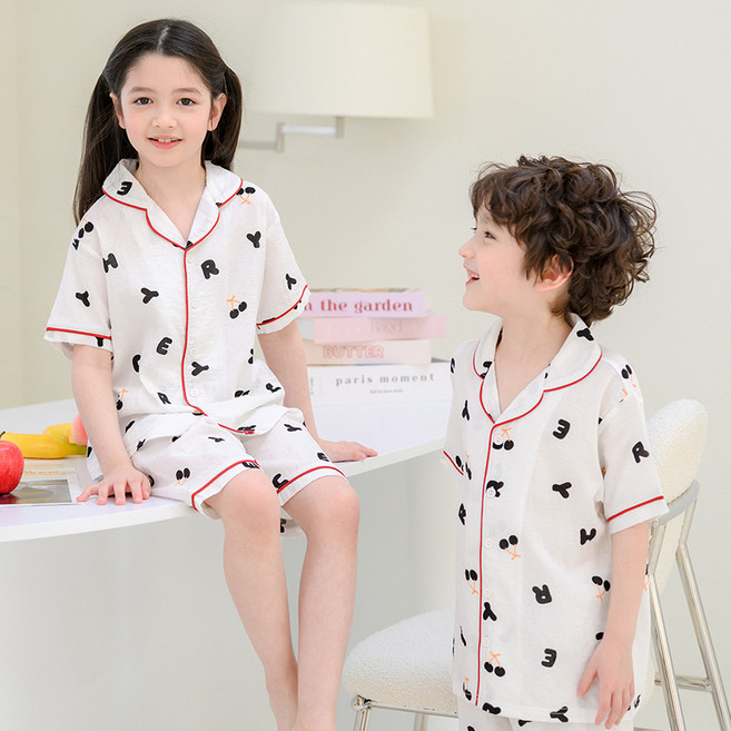 보누맘 아동용 냉감 레이온 반팔 잠옷 상하의 세트