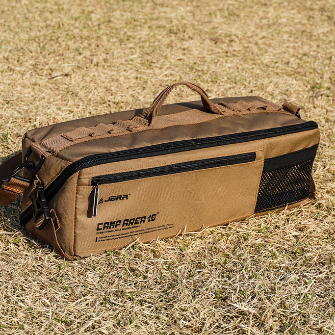 제라 다용도 900D 옥스포드 팩 텐트 타프 캠핑공구 가방, 탄, 1개