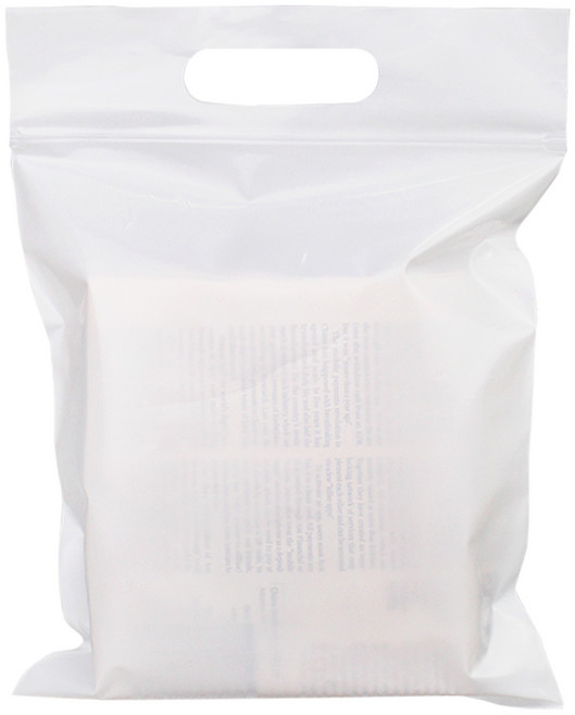 PE 지퍼 비닐쇼핑백 20호 20 x 25 + 5 cm 50p, 화이트, 1개