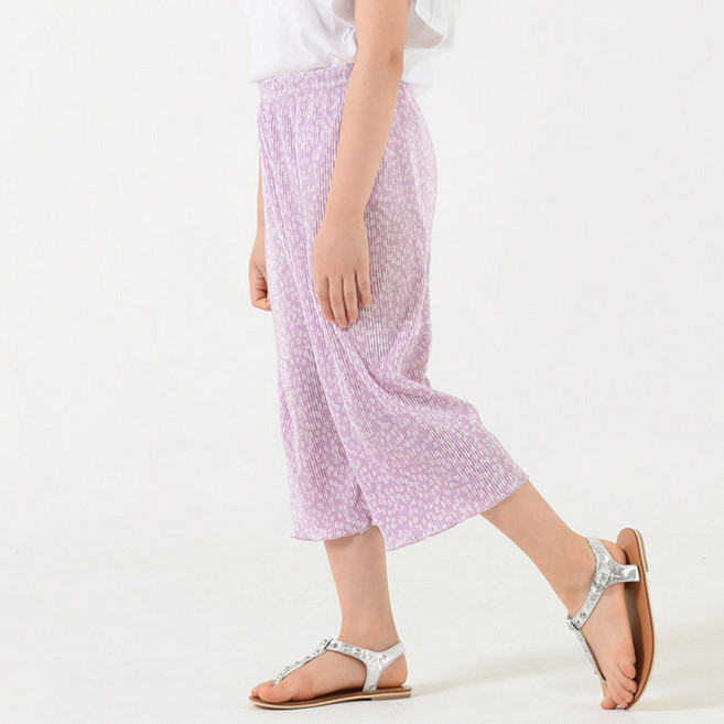 兒童穿搭 女童涼感透氣滿天星百褶褲