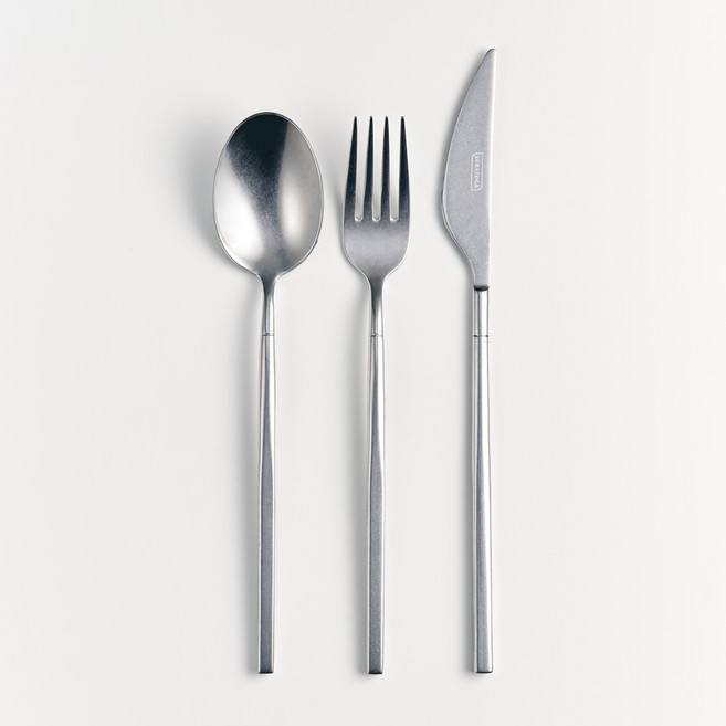 세라토가 시엘로 스톤워시 커트러리 스테이크 3종 세트, 1세트, 테이블스푼 + 테이블포크 + 스테이크나이프