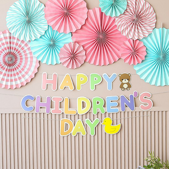 파티해 롤리팝 CHILDRENSDAY 장식세트, 파스텔, 1세트