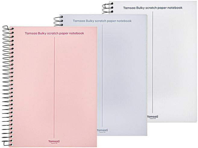 Tamsaa 堅固厚實筆記本3入組, 1組, 象牙色、天藍色、灰色