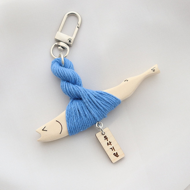 마켓유니버스 액막이명태 명구 키링, 블루+찡긋눈 무사기원, 1개