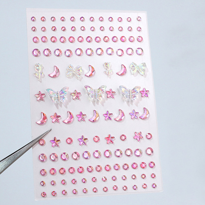 젤루나 오로라 나비 초승달 별 메이크업 페이스 스티커 FS-01