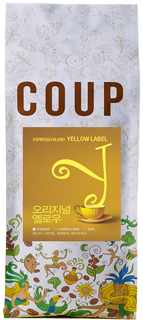 훔볼트 옐로우 스페셜티 블렌드 원두커피, 200g, 1개, 홀빈(분쇄안함)